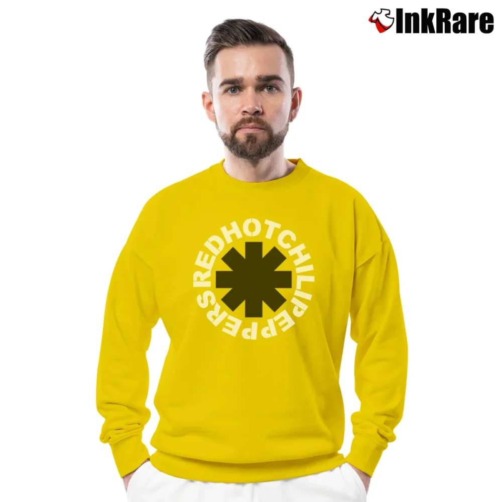 Men’s RHCP Asterisk Camisole Crewneck Sweatshirt in yellow | Cozy Fabric, Clean Style