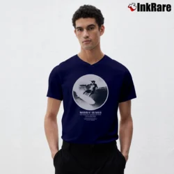 Men’s Rhythm Morning Of The Earth V-Neck Tee in navy | Sharp, Breathable, Everyday Staple
