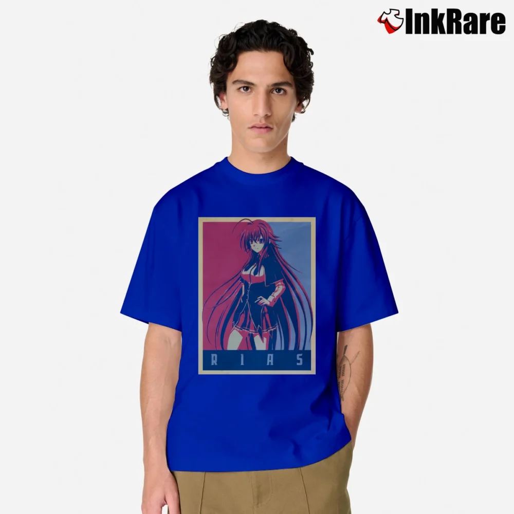 Men’s Rias Political High School Dxd Anime Classic T-Shirt in royal blue | Soft, Breathable Everyday Wear