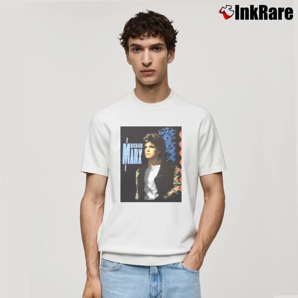 Men’s Richard Marx At&t 1990 Concert Repeat Offender Tour Classic T-Shirt in white | Soft, Breathable Everyday Wear