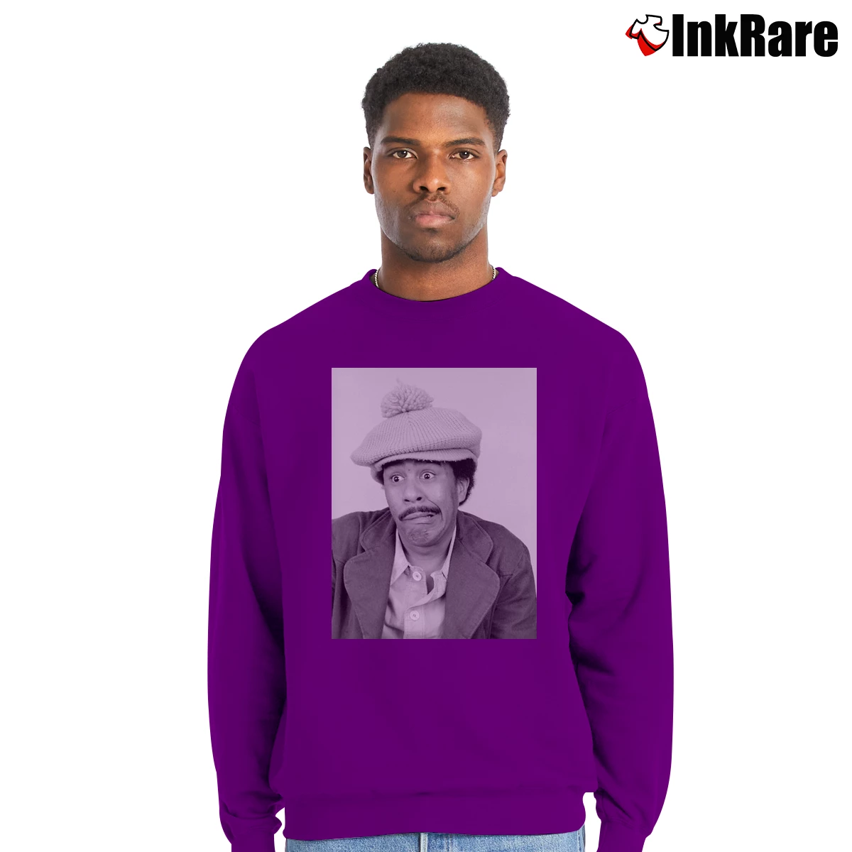 Men’s Richard Pryor Superbad Crewneck Sweatshirt in purple | Cozy Fabric, Clean Style