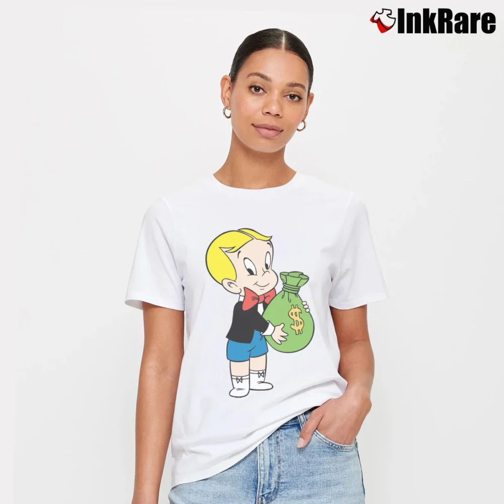 Women’s Richie Rich Money Bag Color Signature T-Shirt in white | Soft, Flattering Fit