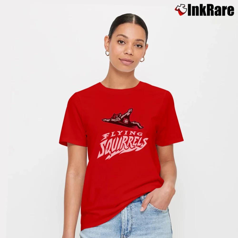 Women’s Richmond Flying Squirrels Baseball Signature T-Shirt in red | Soft, Flattering Fit
