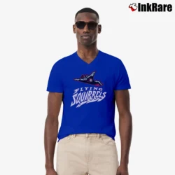 Men’s Richmond Flying Squirrels Baseball V-Neck Tee in royal blue | Sharp, Breathable, Everyday Staple