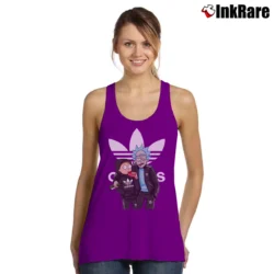 Women’s Rick And Morty Adidas Funny Cotton Graphic Tank Top in purple | Lightweight, Movement-Friendly
