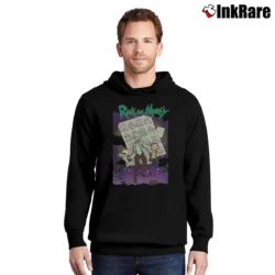 Men’s Rick And Morty Adventure Time Pullover Hoodie in black | Cozy, Durable, Modern Fit