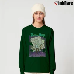 Women’s Rick And Morty Adventure Time Long-Sleeve Top in forest green | Sleek, Versatile, All-Season
