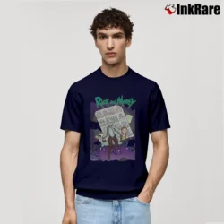 Men’s Rick And Morty Adventure Time Classic T-Shirt in navy | Soft, Breathable Everyday Wear