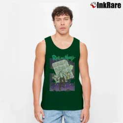 Men’s Rick And Morty Adventure Time Tank Top in forest green | Breathable, Active-Friendly Design
