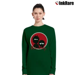Women’s Rick And Morty Big Red Logo Graphic Long-Sleeve Top in forest green | Sleek, Versatile, All-Season