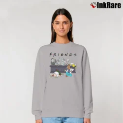 Women’s Rick And Morty Bojack Horseman Friends Mashup Classic Relaxed Sweatshirt in sport grey | Soft, Laid-Back Vibe