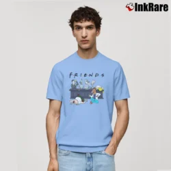 Men’s Rick And Morty Bojack Horseman Friends Mashup Classic Classic T-Shirt in light blue | Soft, Breathable Everyday Wear