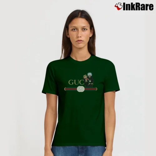 Rick And Morty Gucci Mashup Women’s Signature Tee in forest green – Effortless Style Women’s Rick And Morty Gucci Mashup Signature T-Shirt in forest green | Soft, Flattering Fit