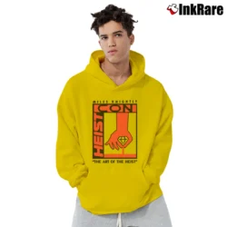 Men’s Rick And Morty Heist Con Convention Parody Pullover Hoodie in yellow | Cozy, Durable, Modern Fit