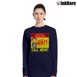 Women’s Rick And Morty Lawyer Morty Funny Cartoon Long-Sleeve Top in navy | Sleek, Versatile, All-Season