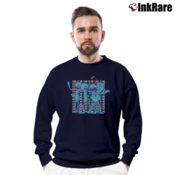 Men’s Rick And Morty Mr Meeseeks Look At Me Mashup Crewneck Sweatshirt in navy | Cozy Fabric, Clean Style