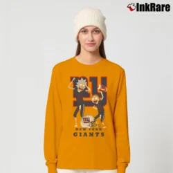 Women’s Rick And Morty New York Giants Happy Winner Long-Sleeve Top in orange | Sleek, Versatile, All-Season