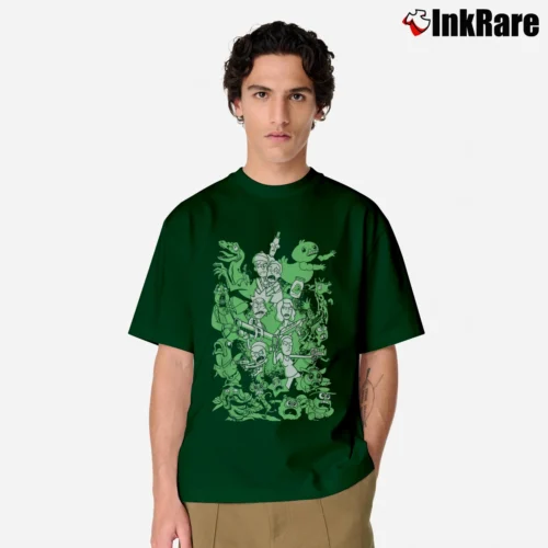 Rick And Morty Parasite Exterminators Men’s Classic Tee in forest green – Premium Comfort Men’s Rick And Morty Parasite Exterminators Classic T-Shirt in forest green | Soft, Breathable Everyday Wear