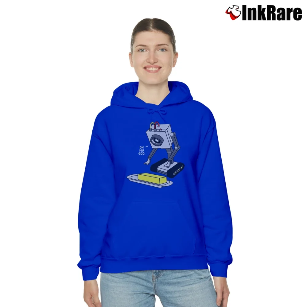 Women’s Rick And Morty Pass The Butter Funny Quote Cozy Hoodie in royal blue | Warm, Structured, Stylish