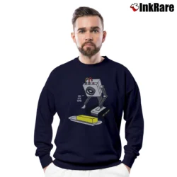 Men’s Rick And Morty Pass The Butter Funny Quote Crewneck Sweatshirt in navy | Cozy Fabric, Clean Style