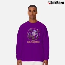 Men’s Rick And Morty Seal Team Rick Crunchyroll Long-Sleeve Shirt in purple | Sleek, Lightweight, Year-Round Wear