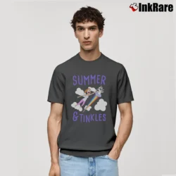 Men’s Rick And Morty Summer Tinkles Cute Character Classic T-Shirt in charcoal | Soft, Breathable Everyday Wear