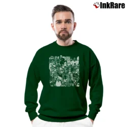 Men’s Rick And Morty Total Rickall Funny Cartoon Crewneck Sweatshirt in forest green | Cozy Fabric, Clean Style
