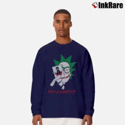 Men’s Rick And Morty Why So Schwifty Funny Long-Sleeve Shirt in navy | Sleek, Lightweight, Year-Round Wear
