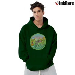 Men’s Rick And Morty Wonderland Pullover Hoodie in forest green | Cozy, Durable, Modern Fit