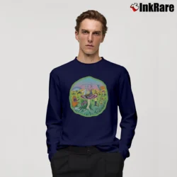 Men’s Rick And Morty Wonderland Long-Sleeve Shirt in navy | Sleek, Lightweight, Year-Round Wear