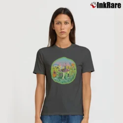 Women’s Rick And Morty Wonderland Signature T-Shirt in charcoal | Soft, Flattering Fit