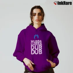 Women’s Rick And Morty Wubba Lubba Dub Dub Rick Sanchez Cozy Hoodie in purple | Warm, Structured, Stylish