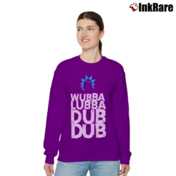 Women’s Rick And Morty Wubba Lubba Dub Dub Rick Sanchez Relaxed Sweatshirt in purple | Soft, Laid-Back Vibe