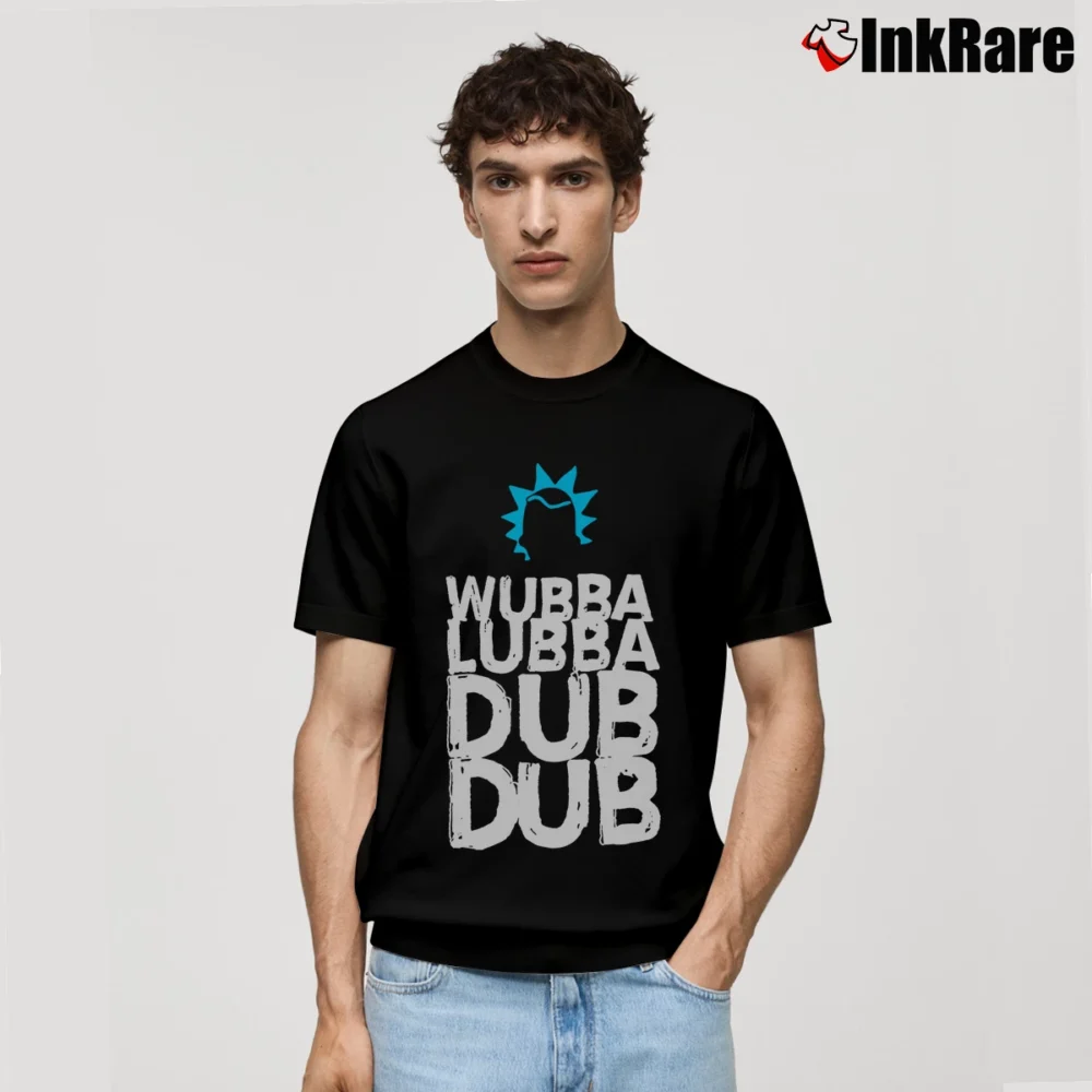 Men’s Rick And Morty Wubba Lubba Dub Dub Rick Sanchez Classic T-Shirt in black | Soft, Breathable Everyday Wear