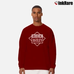 Men’s Rick Astley Long-Sleeve Shirt in maroon | Sleek, Lightweight, Year-Round Wear
