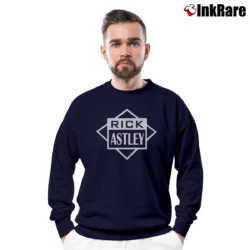 Men’s Rick Astley Crewneck Sweatshirt in navy | Cozy Fabric, Clean Style