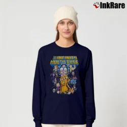 Women’s Rick Sanchez Avengers Marvel Infinity War Funny Long-Sleeve Top in navy | Sleek, Versatile, All-Season