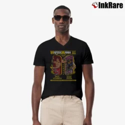 Men’s Ricky Steamboat Vs Macho Man V-Neck Tee in black | Sharp, Breathable, Everyday Staple
