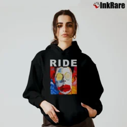 Women’s ride going blank again shoegaze album music Cozy Hoodie in black | Warm, Structured, Stylish