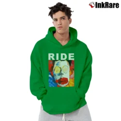 Men’s ride going blank again shoegaze album music Pullover Hoodie in irish green | Cozy, Durable, Modern Fit