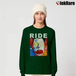 Women’s ride going blank again shoegaze album music Long-Sleeve Top in forest green | Sleek, Versatile, All-Season