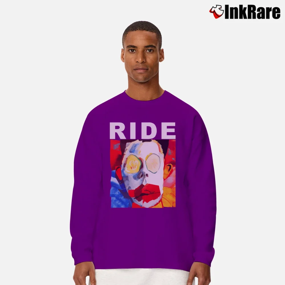 Men’s ride going blank again shoegaze album music Long-Sleeve Shirt in purple | Sleek, Lightweight, Year-Round Wear