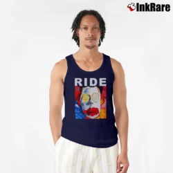 Men’s ride going blank again shoegaze album music Tank Top in navy | Breathable, Active-Friendly Design