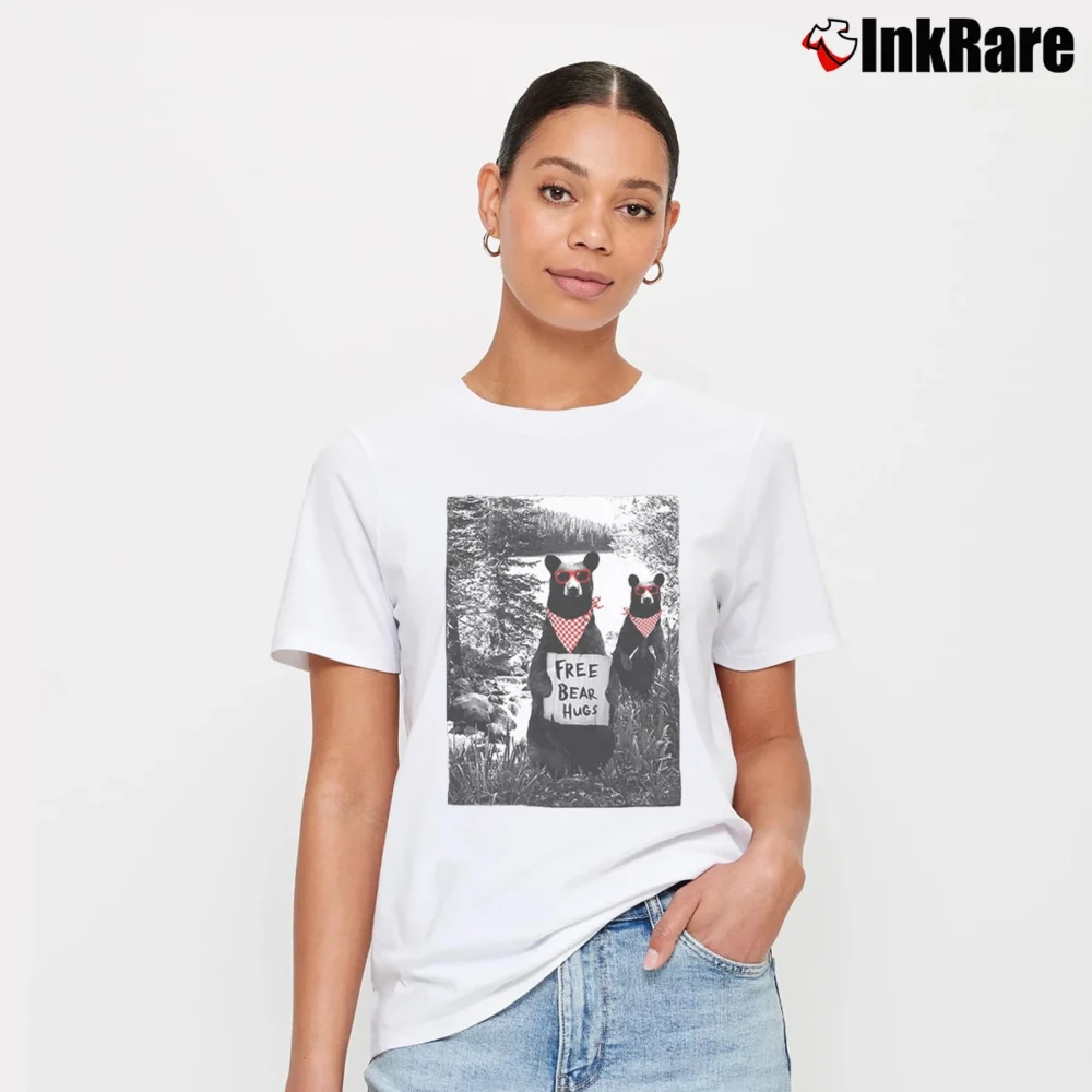 Women’s Riot Society Bear Hugs Signature T-Shirt in white | Soft, Flattering Fit
