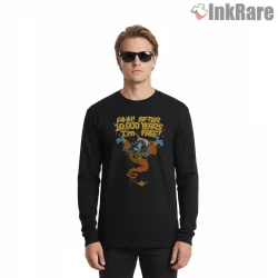 Rita Repulsa Genie Chaos Cartoon Shirt on black long sleeve shirt for men graphic tee