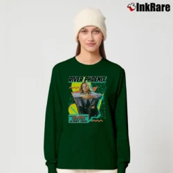 Women’s River Phoenix Teen Beat Long-Sleeve Top in forest green | Sleek, Versatile, All-Season