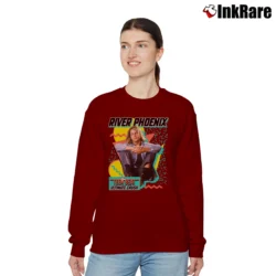 Women’s River Phoenix Teen Beat Relaxed Sweatshirt in maroon | Soft, Laid-Back Vibe