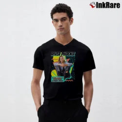 Men’s River Phoenix Teen Beat V-Neck Tee in black | Sharp, Breathable, Everyday Staple