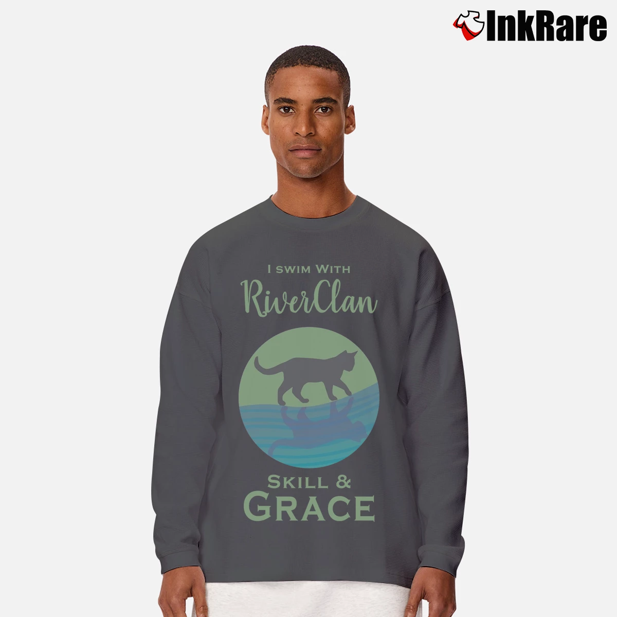 Men’s Riverclan Pride 27 Long-Sleeve Shirt in charcoal | Sleek, Lightweight, Year-Round Wear