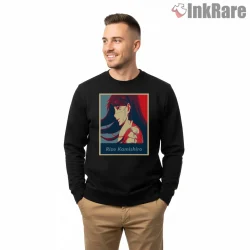 Rize Kamishiro Retro Red Anime Portrait Shirt on graphic shirt for men graphic tee